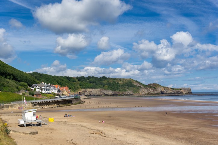 Sandsend beach on a quiet sunny day